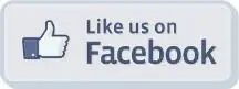 A facebook like button with the words " like us on facebook ".