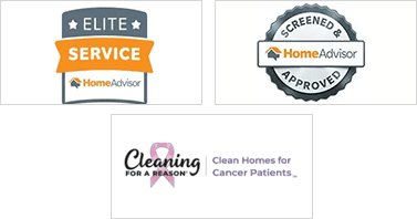 A collage of logos for cleaning for a reason, clean homes for cancer patients and home advisor.